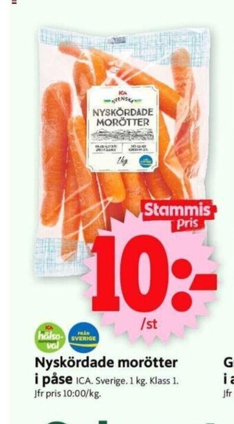 ICA Supermarket Nyskördade Morötter i Påse erbjuda