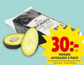 ICA Kvantum Mogen Avokado 3-pack erbjuda