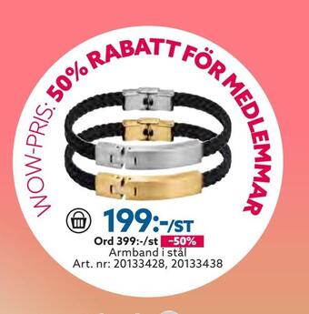 Albrekts Guld Armband i stål erbjuda