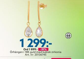 Albrekts Guld Örhängen i 18k guld erbjuda