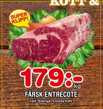 Nya Pulsen Färsk entrecote erbjuda
