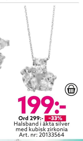 Albrekts Guld Halsband i äkta silver med kubisk zirkonia erbjuda