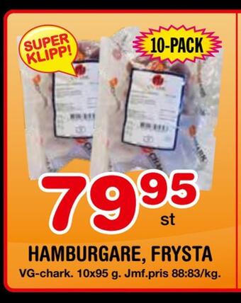 Nya Pulsen Hamburgare, frysta erbjuda