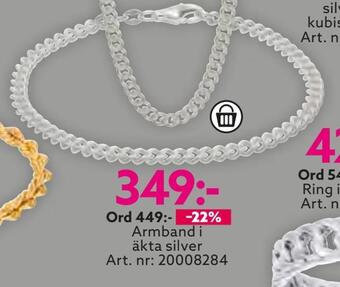 Albrekts Guld Armband i äkta silver erbjuda
