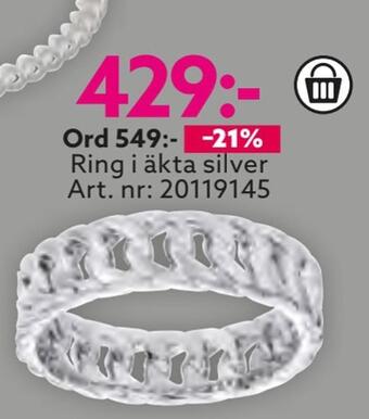 Albrekts Guld Ring i äkta silver erbjuda
