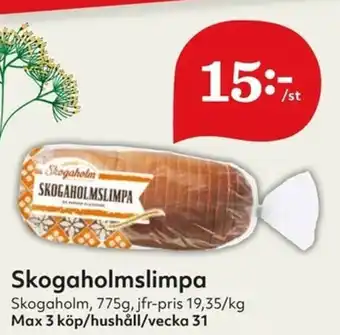 Hemköp Skogaholm Skogaholmslimpa 775g erbjuda