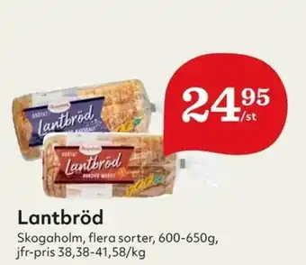 Hemköp Skogaholm Lantbröd 600-650g erbjuda