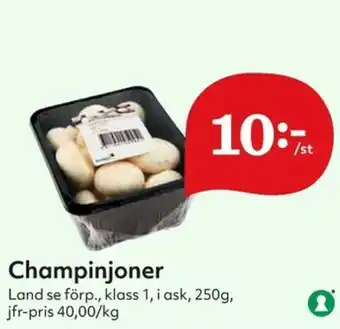Hemköp Land se förp. Champinjoner 250g erbjuda