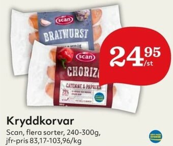 Hemköp Scan Kryddkorvar 240-300g erbjuda