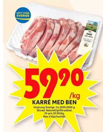 Ursprung Sverige Karré Med Ben 1000-2000g