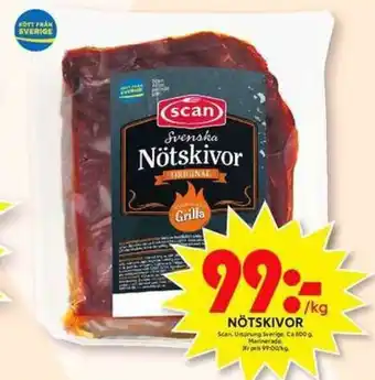 ICA Maxi Scan Nötskivor 600g erbjuda