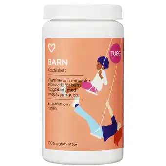 Apotek Hjärtat Hjärtats barn multivitamin tuggtablett med jordgubbsmak erbjuda