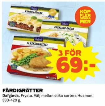 Coop Dafgårds Färdigrätter erbjuda