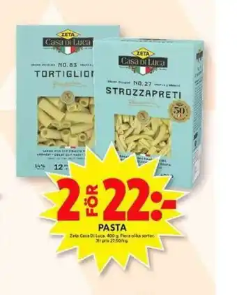 ICA Maxi Zeta Casa Di Luca Pasta 400g erbjuda