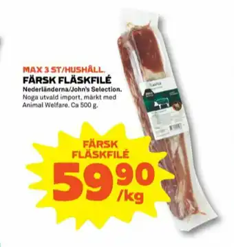 Coop Forum Johns Selection Fläskfilé erbjuda