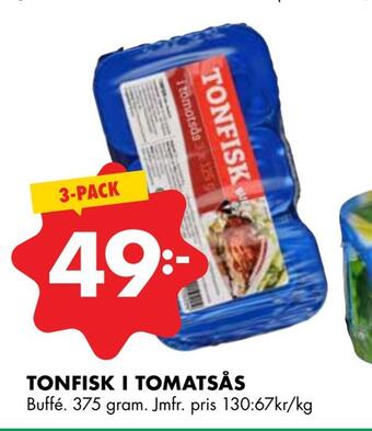 ÖoB Tonfisk i tomatsås erbjuda