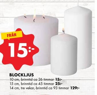 ÖoB Blockljus erbjuda