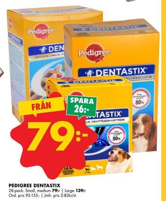 ÖoB Pedigree dentastix erbjuda