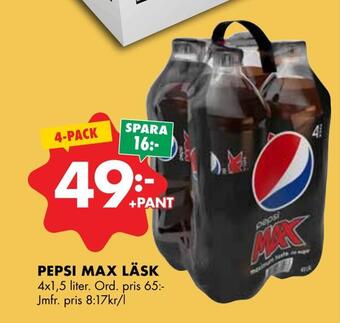 ÖoB Pepsi max läsk erbjuda