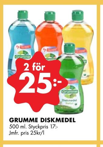ÖoB Grumme diskmedel erbjuda