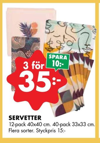 ÖoB Servetter erbjuda