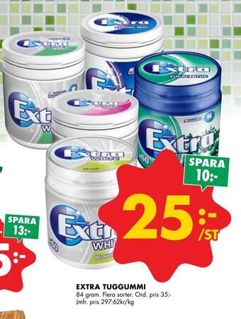 ÖoB Extra tuggummi erbjuda