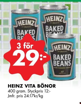ÖoB Heinz vita bönor erbjuda