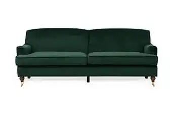 Furniturebox Wallace soffa 3-sits mörkgrön sammet erbjuda