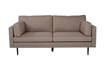 Furniturebox Fransor 3-sits soffa brun/metall erbjuda