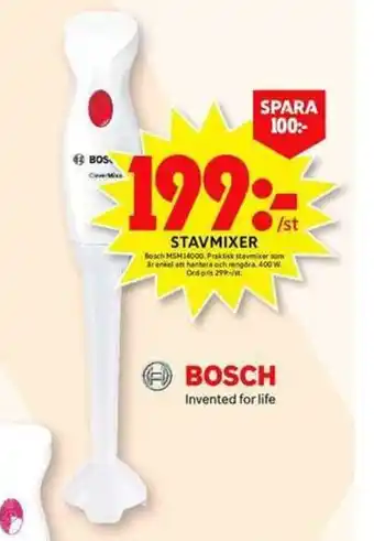 ICA Maxi Bosch Stavmixer MSM14000 erbjuda