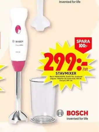 ICA Maxi Bosch Stavmixer MSM2410PW erbjuda