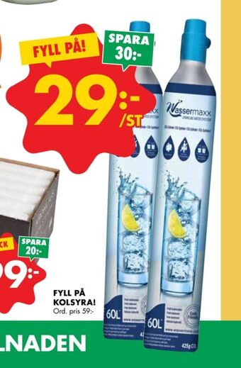 ÖoB Wassermaxx kolsyrepatron erbjuda