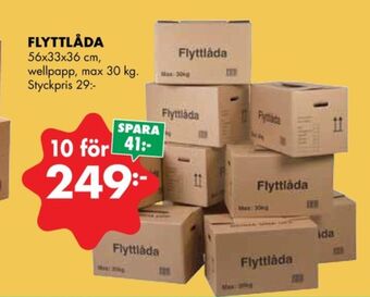 ÖoB Saplex flyttlådor erbjuda