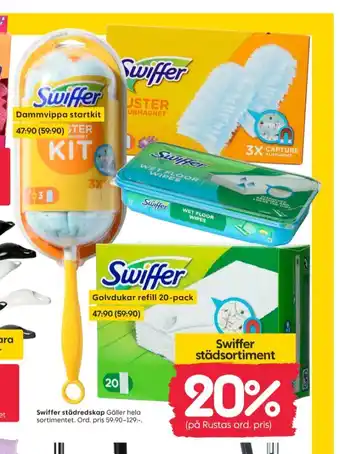 Rusta Swiffer erbjuda