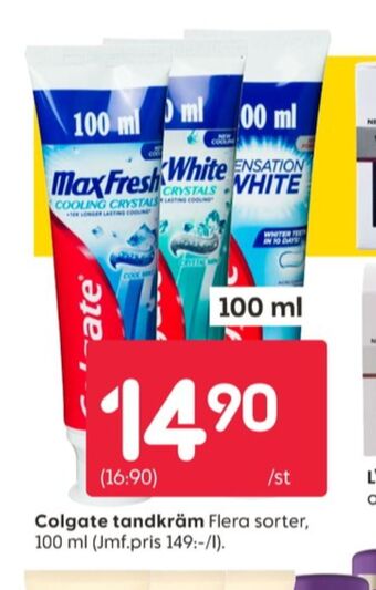 Rusta Colgate tandkräm erbjuda