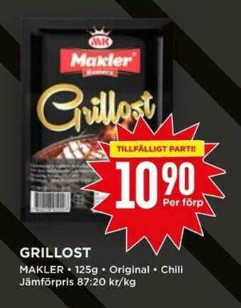 Willys Makler Grillost 125g erbjuda