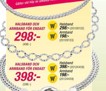 Halsband och armband för endast