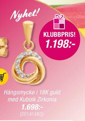 Guldfynd Hängsmycke i 18k guld med kubisk zirkonia erbjuda