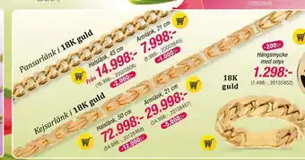 Kejsarlänk i 18k guld