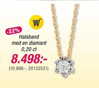 Guldfynd Halsband med en diamant 0,20 ct erbjuda
