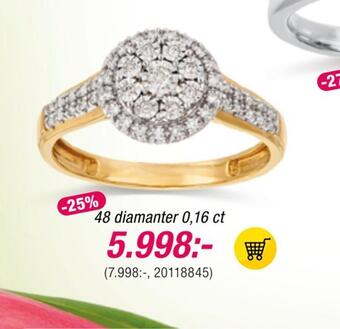 Guldfynd Ringar i 18k guld med diamanter erbjuda