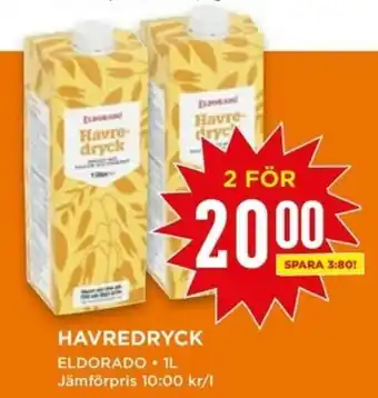 Willys Eldorado Havredryck 1L erbjuda