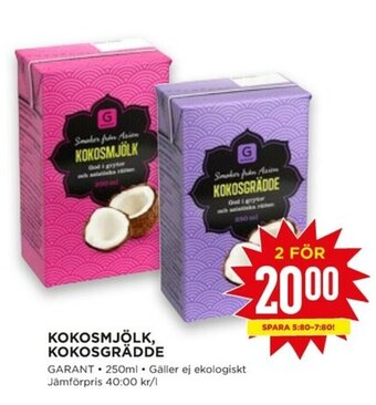 Garant Kokosmjölk, Kokosgrädde 250ml