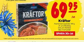 City Gross Fisherman Seafood Kräftor erbjuda