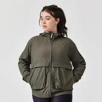 Decathlon Vindtät löparjacka wind breath dam kaki erbjuda