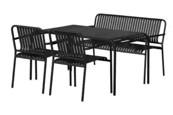 Chilli Matgrupp gardeno 150x90 cm + 2 karmstolar + bänk erbjuda