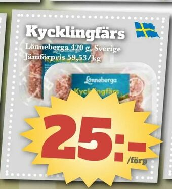 Bonum Matmarknad Kycklingfärs erbjuda