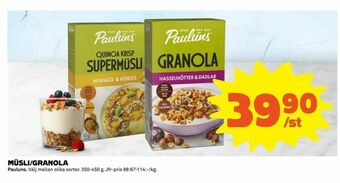 Coop Extra Müsli/granola erbjuda