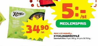 Coop Extra Kycklingbröstfilé erbjuda