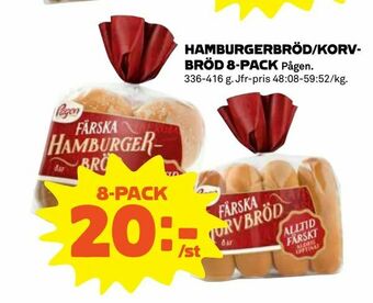 Coop Extra Hamburgerbröd/korvbröd 8-pack erbjuda